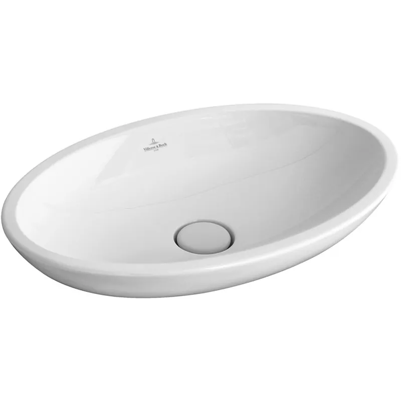 Lavoar pe blat alb lucios 63 cm, oval, Villeroy & Boch, Loop & Friends Doar azi