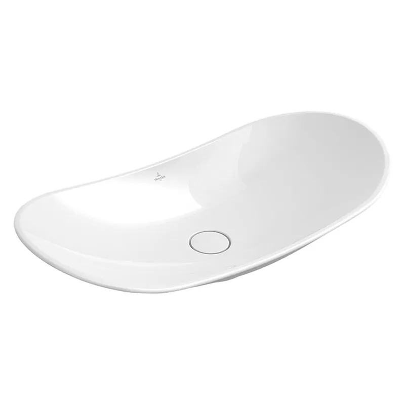 Promoție Lavoar pe blat alb lucios 81 cm, oval, Villeroy & Boch My Nature