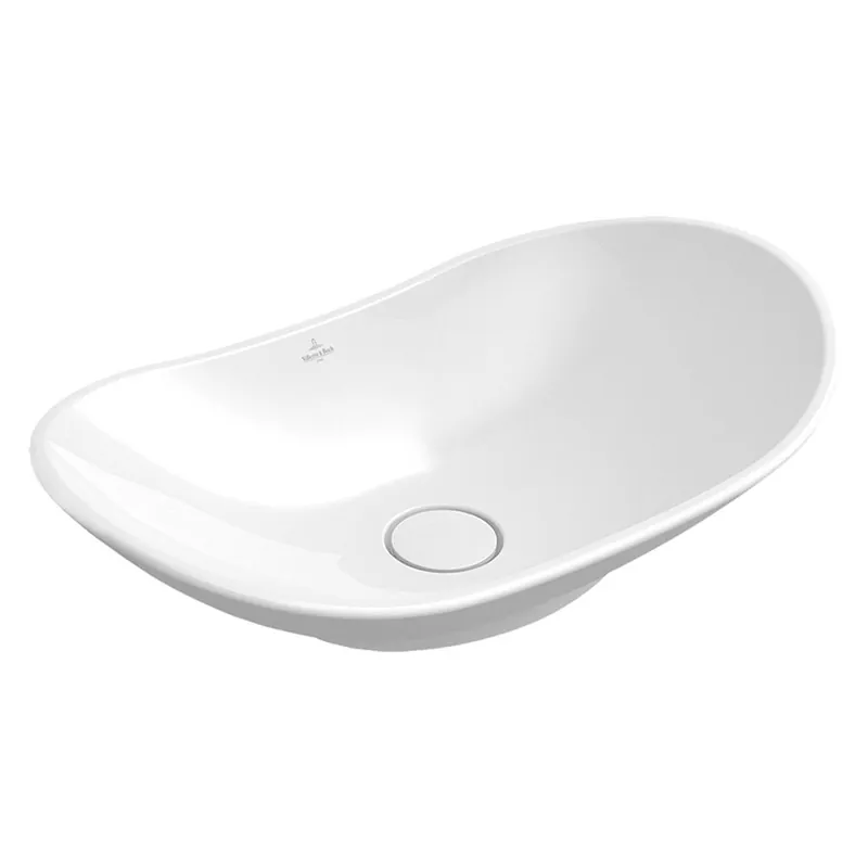 Bestseller Lavoar pe blat alb lucios 61 cm, oval, Villeroy & Boch My Nature