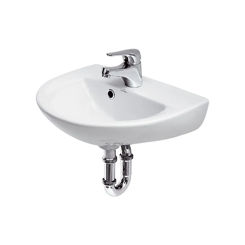 Promoție Lavoar baie suspendat alb lucios 45 cm Cersanit President