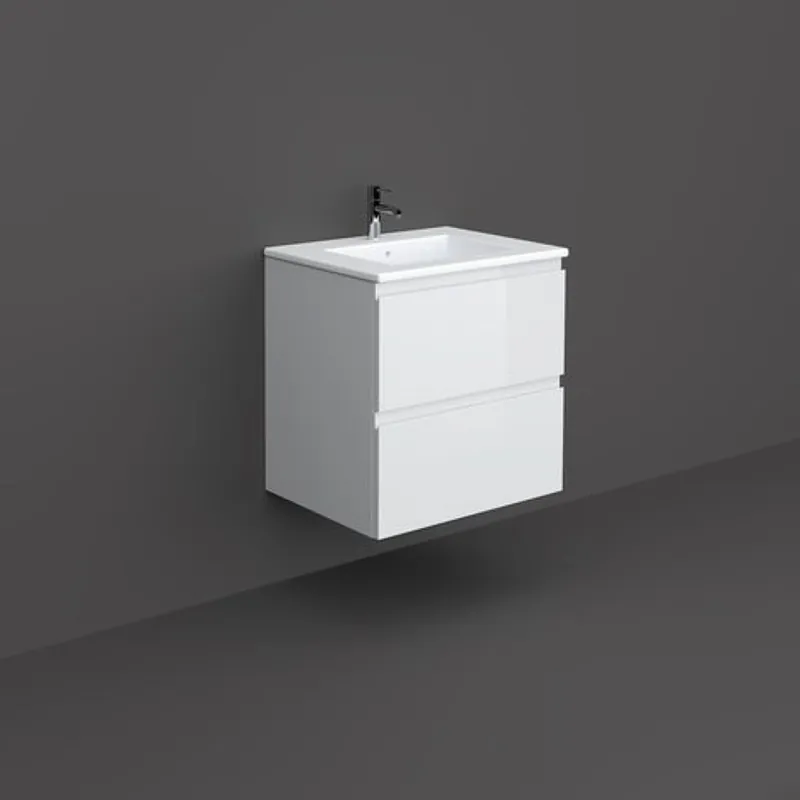 Mobilier suspendat incastrabil pentru lavoar, Joy-Base, 60 cm alb, Rak Livrare expres