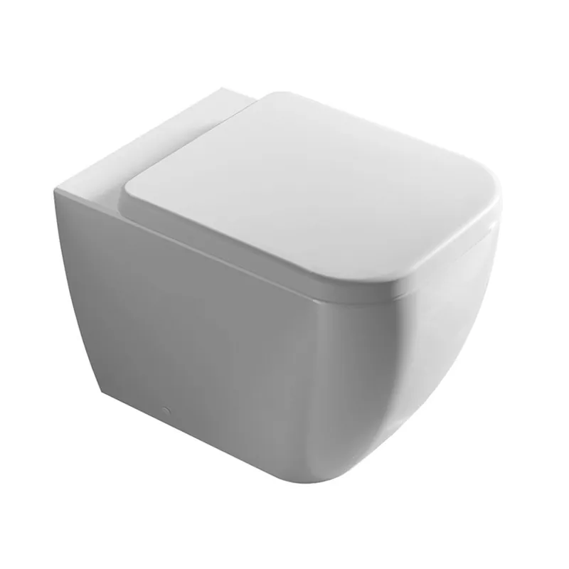 Livrare expres Set vas wc rimless back to wall, cu capac soft close, Hatria Bianca