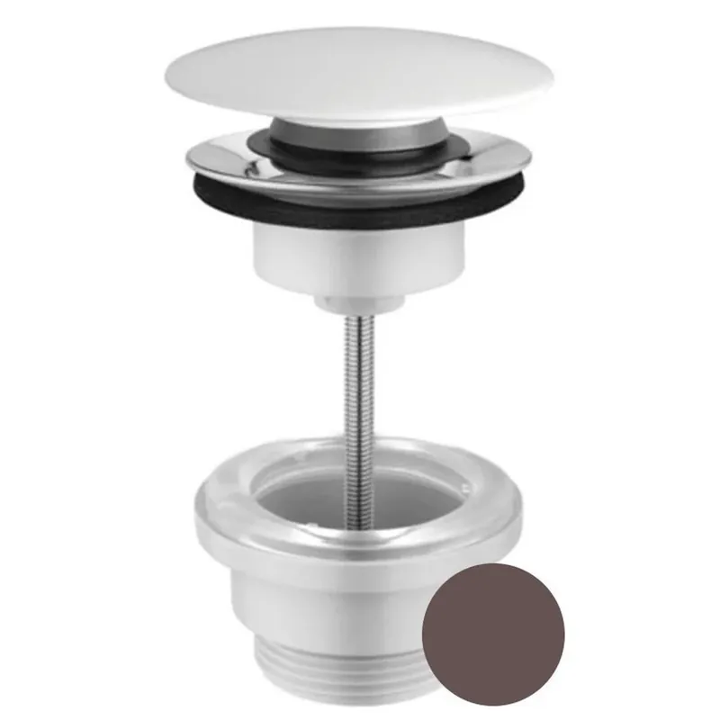 Ofertă limitată Ventil lavoar click-clack Hatria, capac ceramic, antracit mat