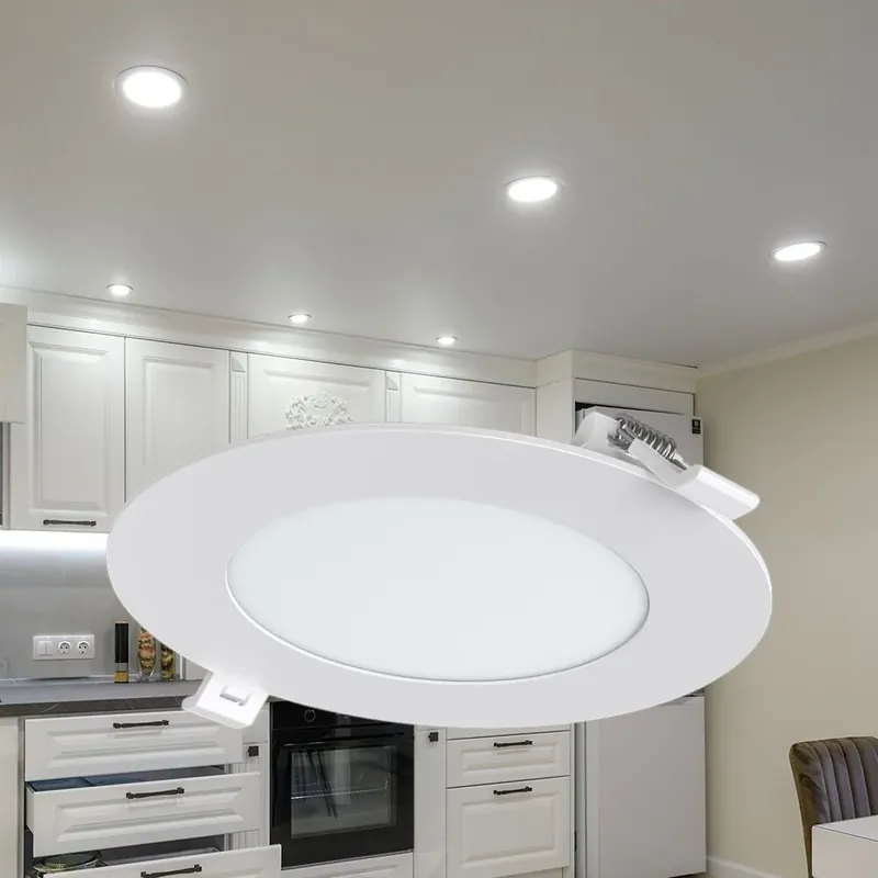 Spot LED 6W Slim Rotund Alb / ⌀128mm / Incastrabil IP40 Mai ieftin