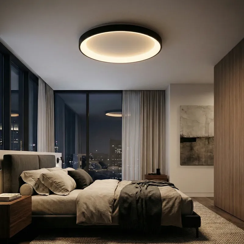 Plată securizată Plafoniera LED BELLA Black, 3 Lumini din buton Echivalent 400W