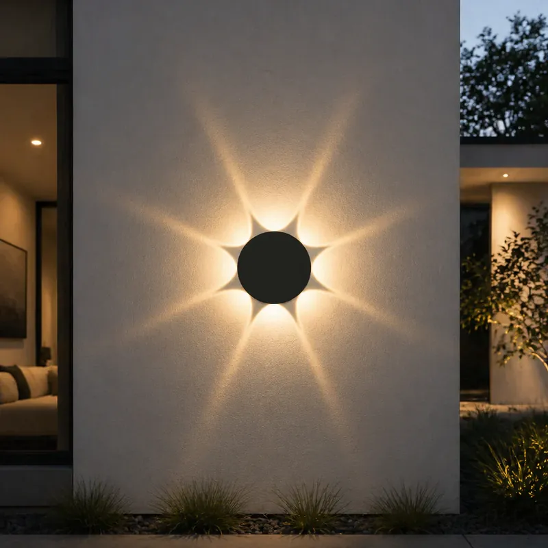 Plată securizată Aplica LED 8W Meteor Black Exterior IP65