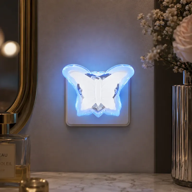 Lampa de veghe LED BUTTERFLY 0.3W Blue Super ofertă