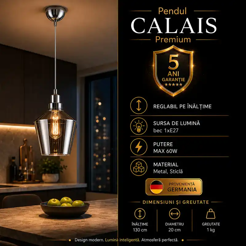 Pendul Premium CALA Silver 1xE27 Preț mic