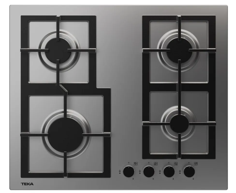 Retur ușor Plita gaz incorporabila Teka EFX 60.1 4G AI AL CI cu 4 arzatoare, 60 cm, gratare fonta, inox