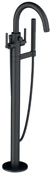 Cumpără online Baterie cada cu montaj pe pardoseala Kludi Nova Fonte Puristic, necesita corp ingropat, negru mat