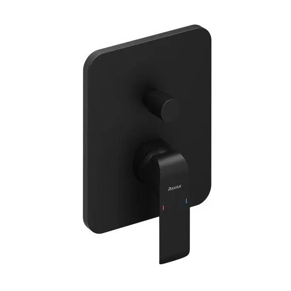 Baterie cada-dus Ravak Flat Black FL 065.20 cu montaj incastrat, necesita corp ingropat X070139, negru mat Nu rata