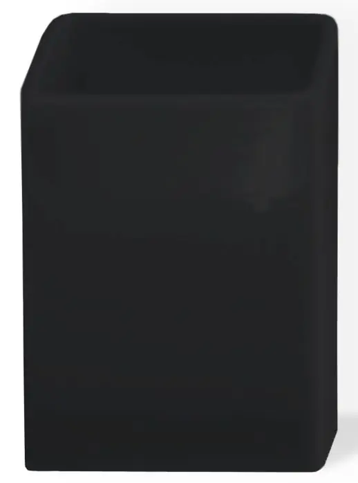 Pahar suport Decor Walther Porzellan Square DW610, 10.5 x 6 x 6cm, negru Preț redus
