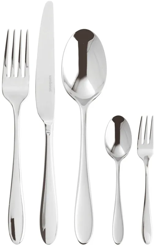 Set tacamuri Sambonet Velvet Solid Handle, 30 piese, inox Nu rata