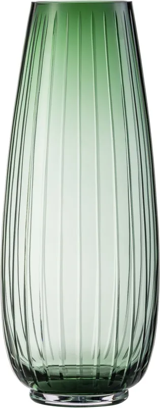 Reducere de preț Vaza Zwiesel Glas Signum, design Bernadotte & Kylberg, handmade, 41cm, verde fumuriu