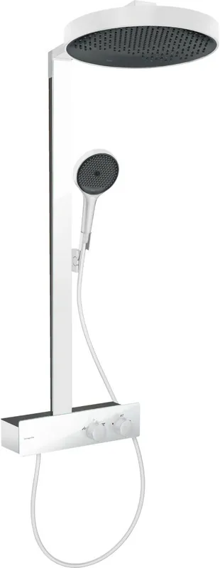 Coloana de dus Hansgrohe Rainfinity 360 1jet, cu baterie termostatata ShowerTablet 350, alb mat Chilipir
