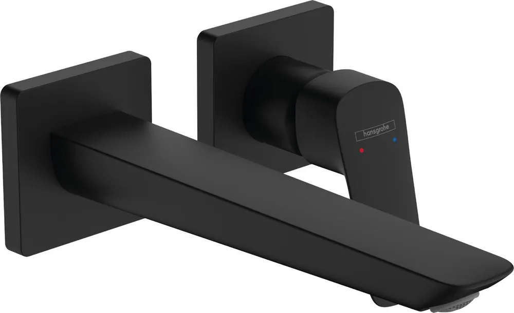 Baterie lavoar Hansgrohe Logis Fine cu pipa 205mm, montaj incastrat, necesita corp ingropat, negru mat Livrare rapidă