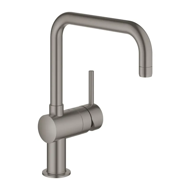 Baterie bucatarie Grohe Minta, pipa U, brushed hard graphite Preț promoțional