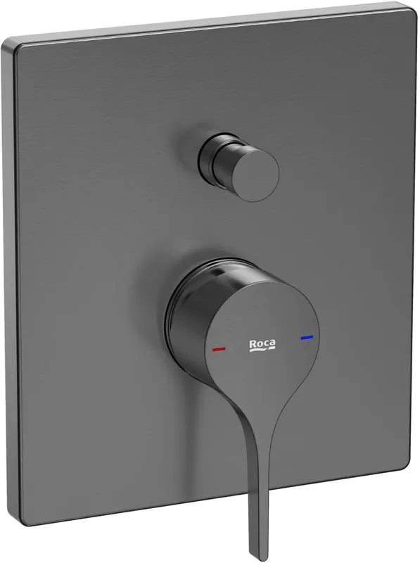 Baterie cada - dus Roca Insignia cu montaj incastrat, necesita corp ingropat, brushed titanium black Ofertă exclusivă