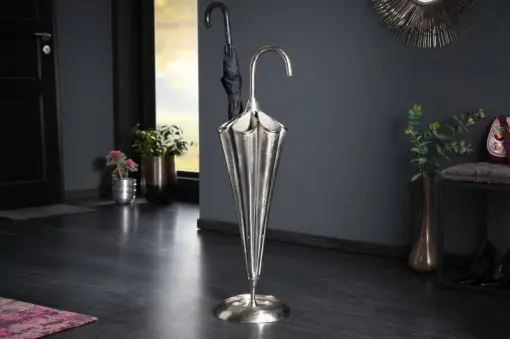 SUPORT UMBRELE DIN METAL, UMBRELLA 90CM, ARGINTIU Promoție