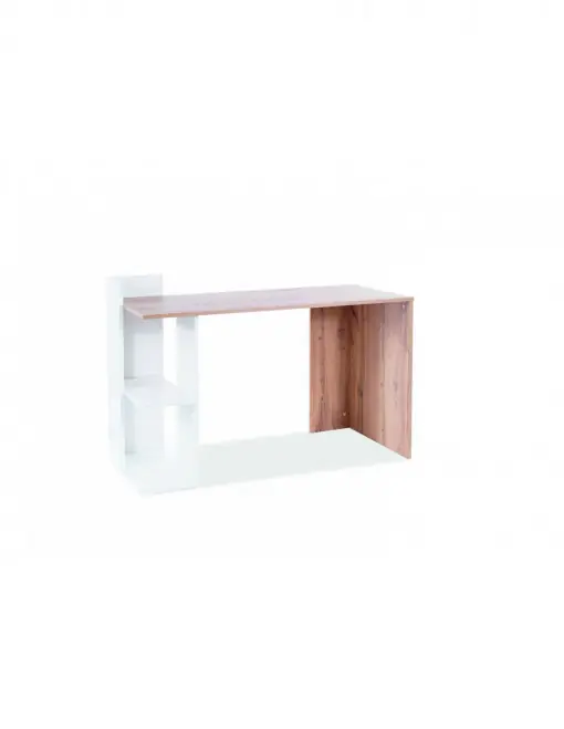 Premium BIROU B-001 LAMINAT, ALB MAT/STEJAR WOTAN, DESIGN EXCLSIV, SIGNAL