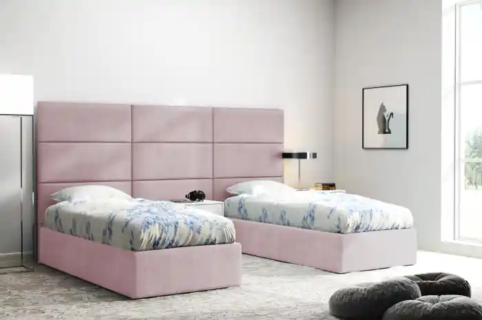 Panou tapitat pat catifea Hira patrat/dreptunghiular 30/40/50/60/70/80 cm, modular, 3 cm grosime Reducere specială