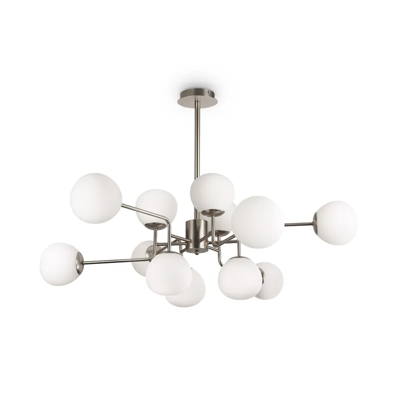 Calitate înaltă Corp de iluminat suspendat Erich, Metal Nichel, 40W, Maytoni MOD221-PL-12-N