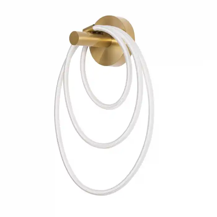 Aplica perete aurie Contorsion 35x50 cm, forma asimetrica tub LED, design modern, 9082091 - Novaluce Retur ușor