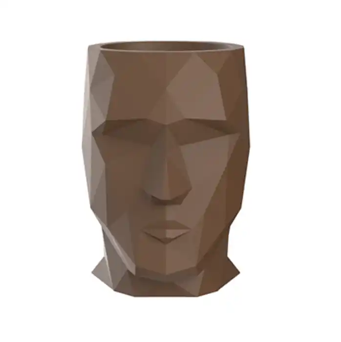 Ofertă exclusivă Ghiveci flori LED Adan Planter 49x68x70 cm, forma sculptura fata geometrica, 49060A - Vondom