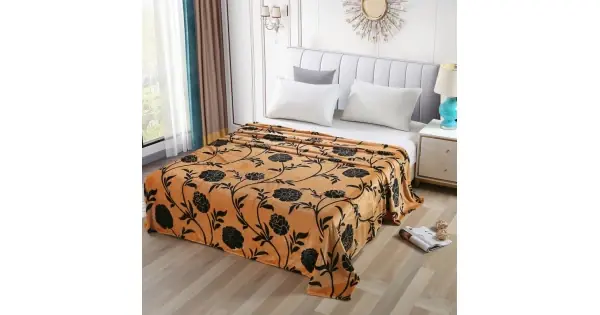 Lichidare de stoc Patura CoCoLiNo, 195x210cm, Mustar, flori