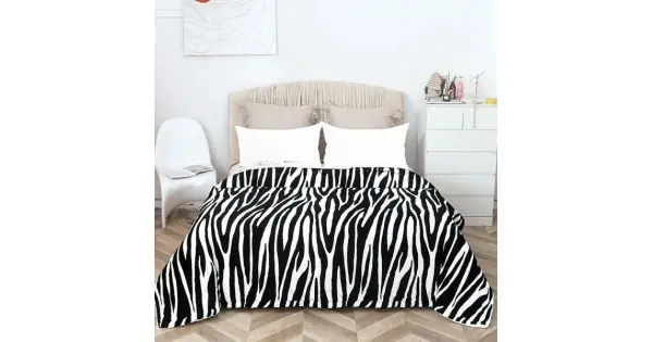 Patura CoCoLiNo, 195x210cm, Negru, Alb, zebra Plată securizată
