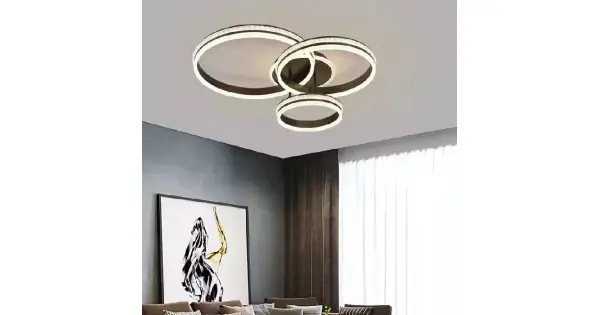 Lustra LED RFAN, Model F2331-3, Cu Telecomanda, 3 Tipuri De Lumina, Intensitate Reglabila, 296W, Maro Retur gratuit