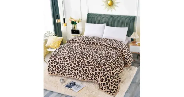 Reducere specială Patura CoCoLiNo, 200x230cm, Jojo Home, Maro, animal print