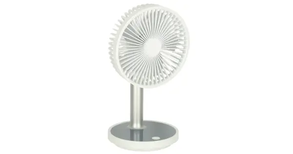 Cumpărături sigure Ventilator de birou fără fir 30cm alb