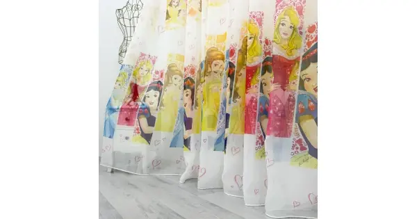 Perdea pentru copii din matase, printese, 300cm latime x 1.20m inaltime, cu rejansa pentru sina Noutate