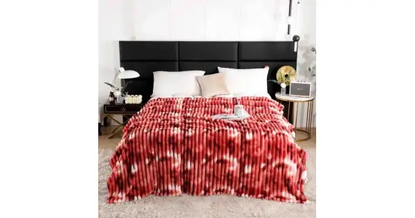 Reducere specială Patura pufoasa CoCoLiNo, 200x230cm, Jojo Home, Rosu