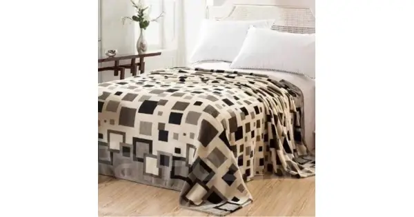Reducere specială Patura pufoasa cocolino 200x230cm, 240g/mp, Gri, patratele
