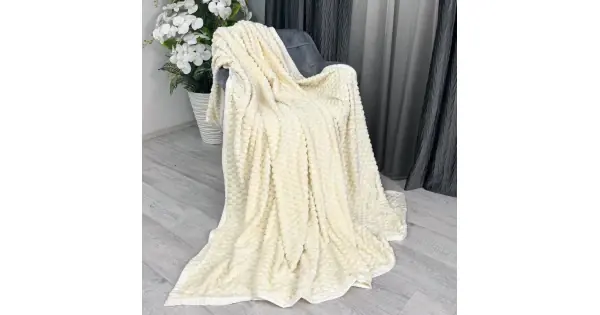 Vezi acum Patura pufoasa cocolino gofrata 200x230cm, 350gr, Crem