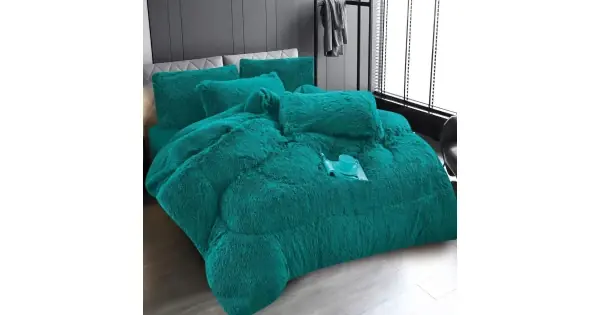 Ofertă limitată Pilota CoCoLiNo Fluffy + 2 fete de perna, matlasata, 200x230cm, Verde