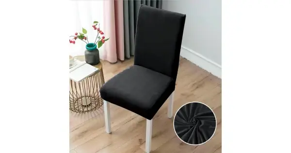 Reducere de preț Set 6 huse universale pentru scaun, ELASTICE, Negru