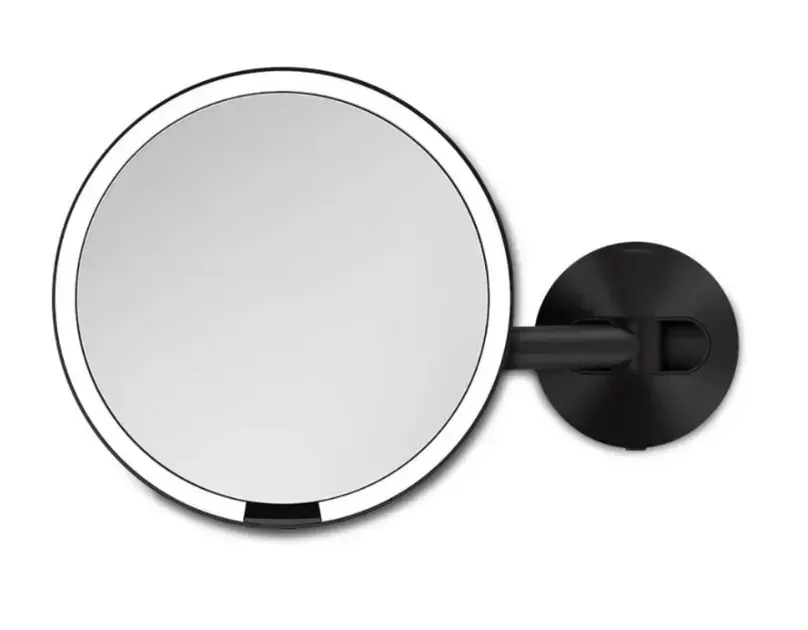 Simplehuman - Oglindă cosmetică de perete cu iluminare LED, negru ST3065 Retur ușor