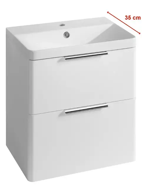 Aqualine Deneb - Dulap bază lavoar 51x55x35 cm, alb mat DN254 Preț promoțional