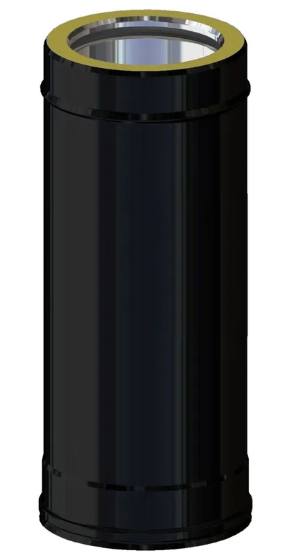 ELEMENT LINIAR, INOX NEGRU, PENTRU COS DE FUM IZOLAT,STABILE,L=500 mm,D.interior 200mm Premium