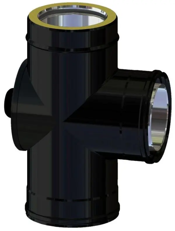 Discount TEU 90 GRADE CU INSPECTIE, INOX NEGRU, PENTRU COS DE FUM IZOLAT,STABILE,D.interior 150mm
