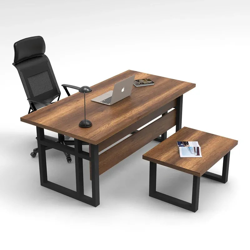 Set de mobilier de birou Heart, Nuc, 2 piese, Birou - masa, 180x90x73 cm Nu rata