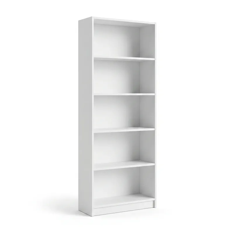 Biblioteca Adore Libra, 5 rafturi, Alb, 56x170x20 cm Lichidare de stoc