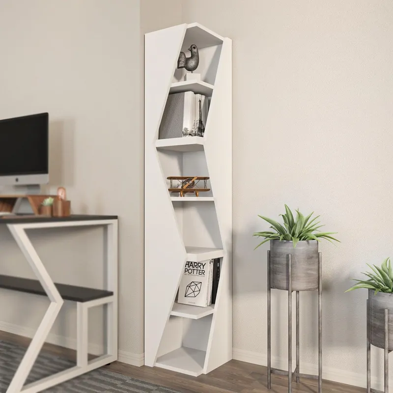 Preferatul clienților Biblioteca Rawo cu 6 Rafturi Design Elegant, 32x165x32 cm