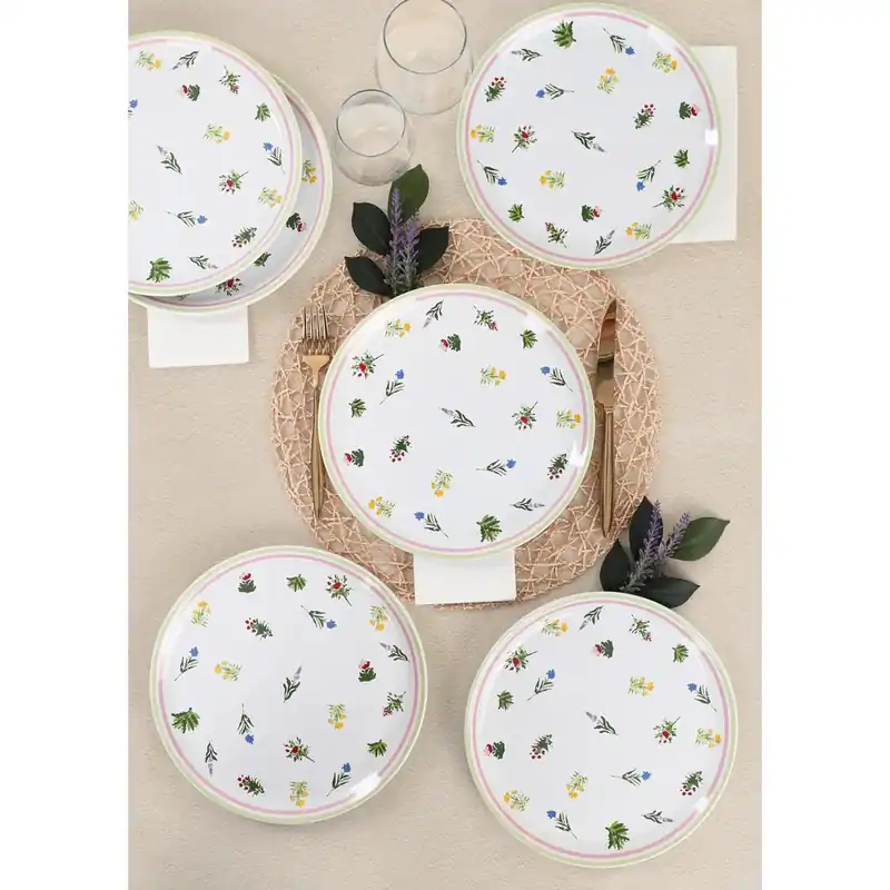 Set 6 Farfurii Holiday Ceramica, Alb, 25 cm Ofertă