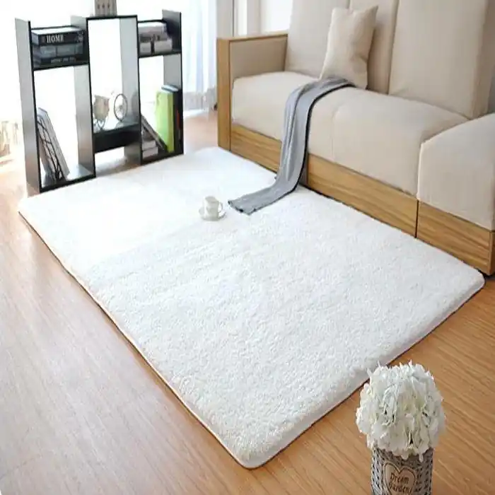 Covor de living / dormitor Pufos Lux, Lavabil, Antiderapant, Antialergic, Alb, 150x230 cm Reducere