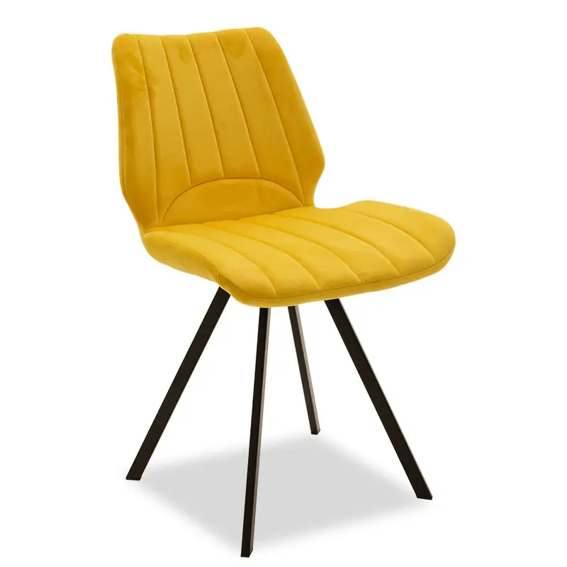 Scaun Sabia catifea, Galben, 58x45x80 cm Retur gratuit