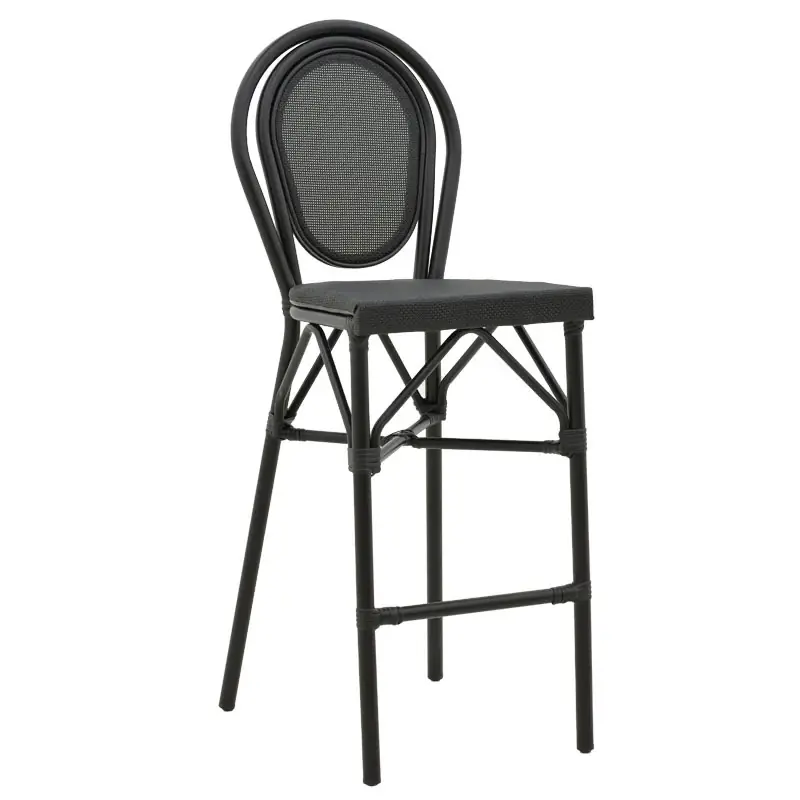 Scaun bar Dezyan, Negru - Maro, 41x54x116 cm Cumpără online